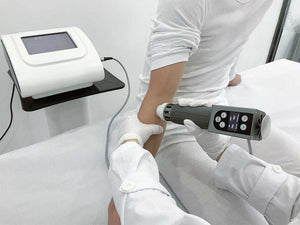 Shockwave machine works in a similar way. A wave of energy is created and delivered to the body through a hand-piece used by the practitioner to deliver 